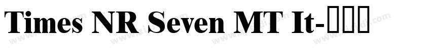 Times NR Seven MT It字体转换